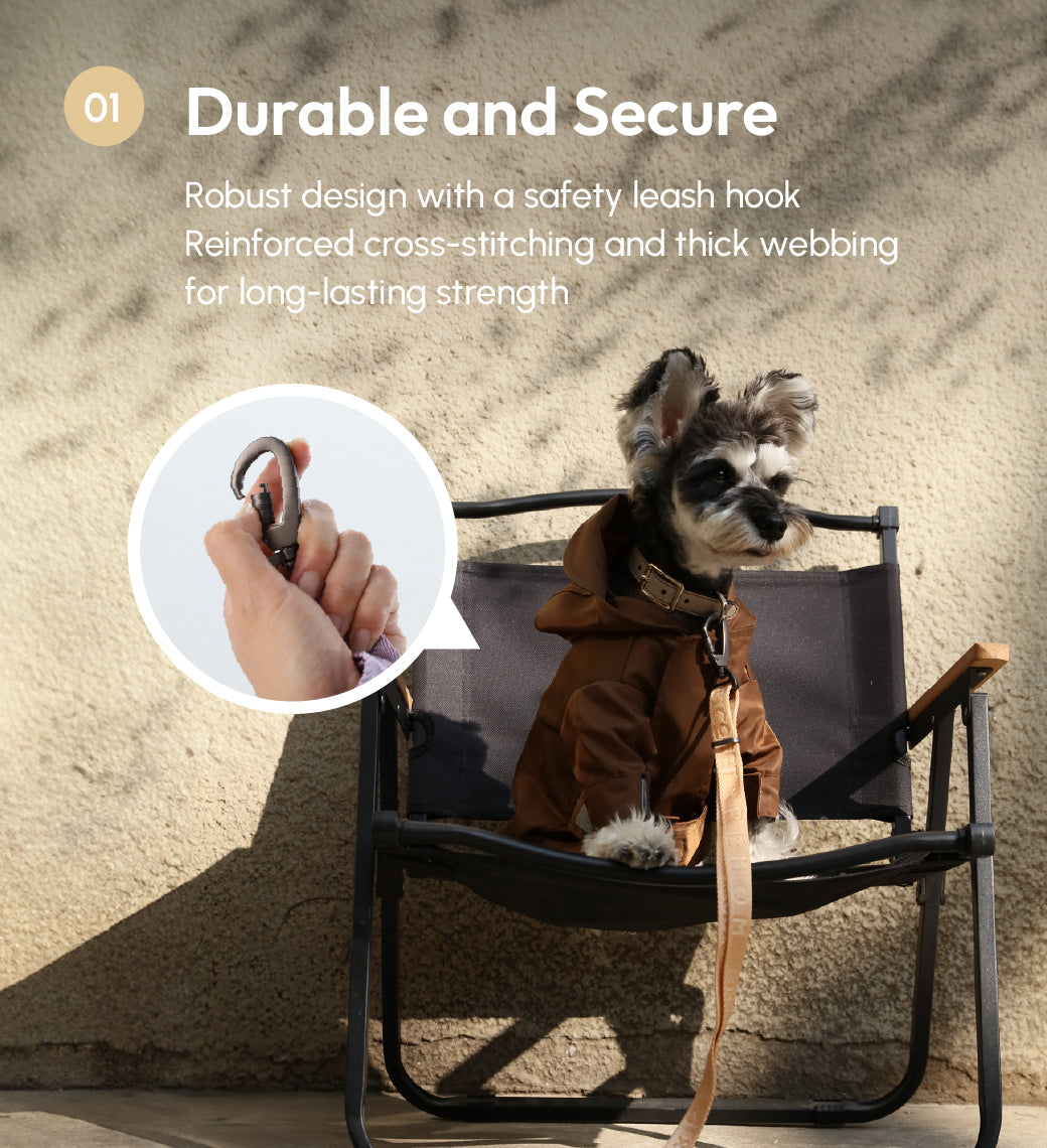 Padded Dog Leash — Apricot