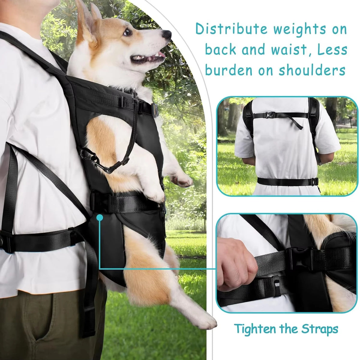 Hands-Free Front Dog Carrier Backpack