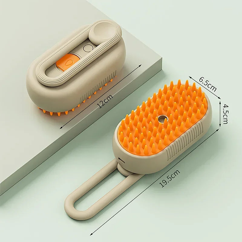 3-in-1 Steam Grooming Brush for Dogs & Cats