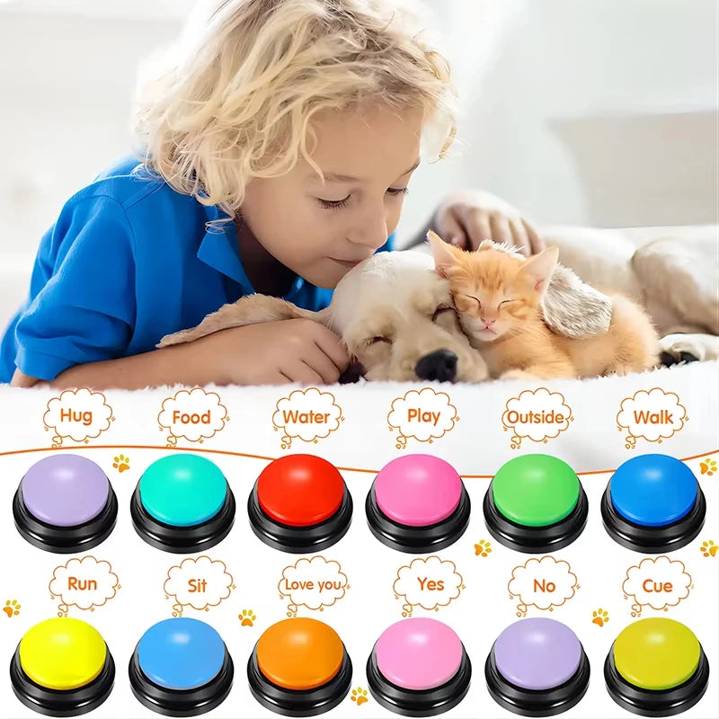 Recordable Dog Talking Buttons Set