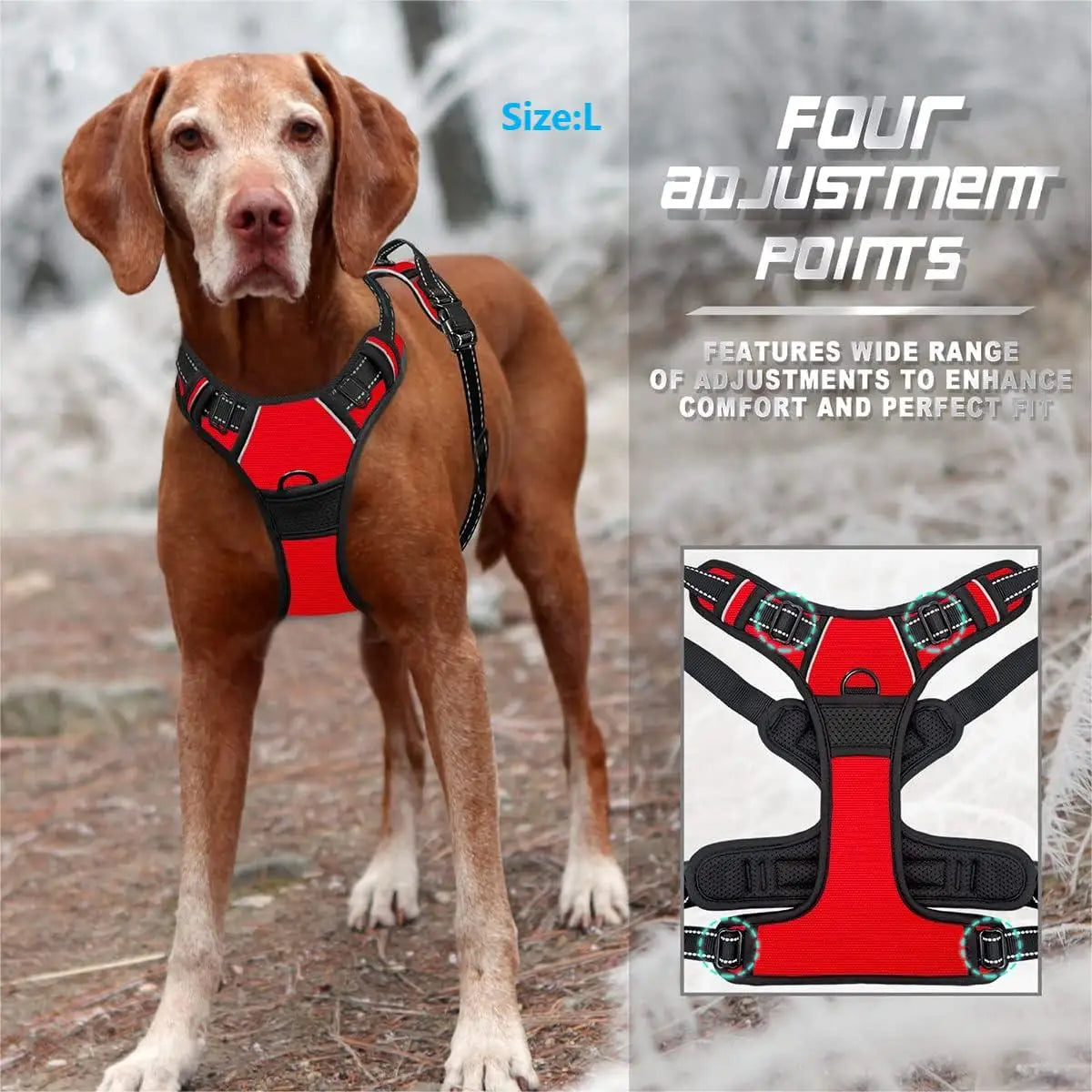 No-Pull Reflective Dog Harness